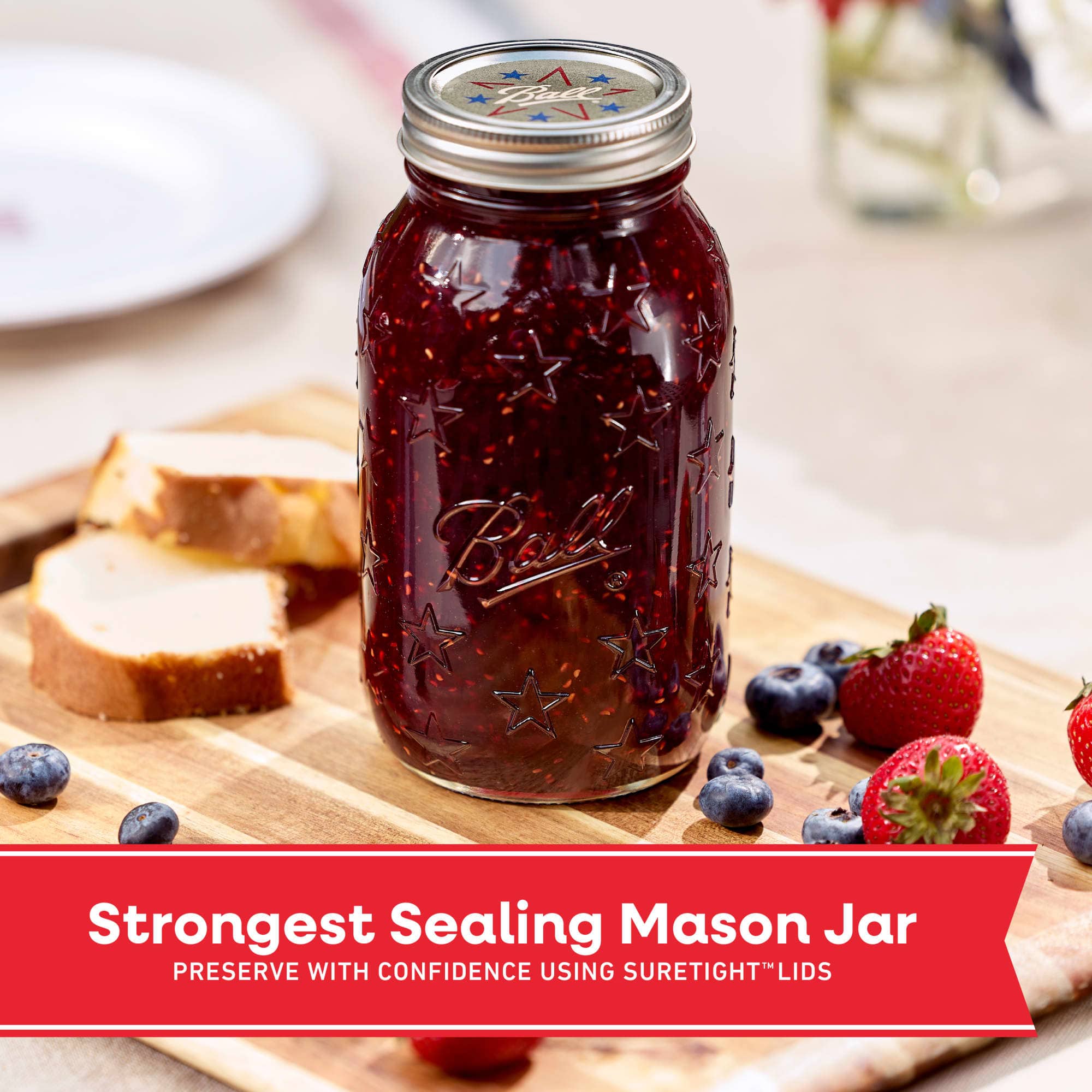 Ball® 32oz. Regular Mouth Americana Jar, 4ct.